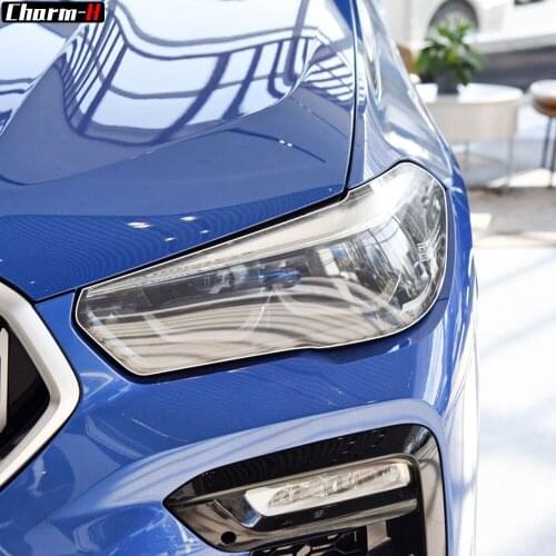 2 Pcs Car Headlight Protective Film Vinyl Protection Transparent TPU Decal Sticker for BMW X6 G06 2020-Present Accessories