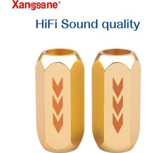 Xangsane 4PCSHiFi audio pure copper gold-plated straight-through branching ring signal cable shield anti-electronic interference