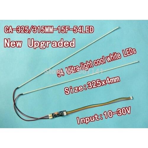 Free shipping 325mm Adjustable brightness led backlight strip kit,Update 15inch monitor 15'' LCD ccfl panel to LED backlight