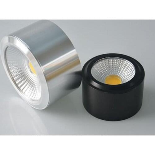 Free Shipping 7W/10W Dimmable Round COB LED Ceiling Light Surface Mounted Kitchen Bathroom Lamp AC85-265V LED Down light