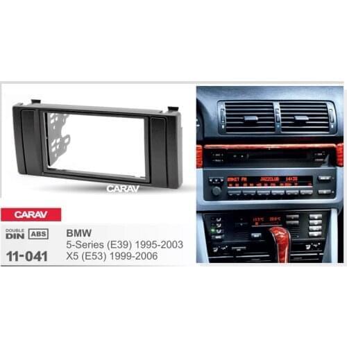 Double Din Fascia For BMW 5-Series E39 X5 E53 Radio DVD Stereo Panel Dash Mount Install Trim Kit Refit CARAV 11-041