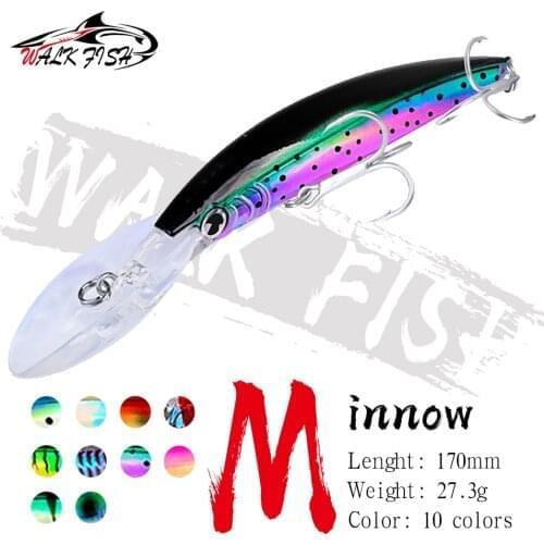 WALK FISH 170MM 27G Minnow Fishing Lure Floating Artificial Baits Fishing Baits Pesca Wobblers Crankbait Bass Carp Fishing Tools