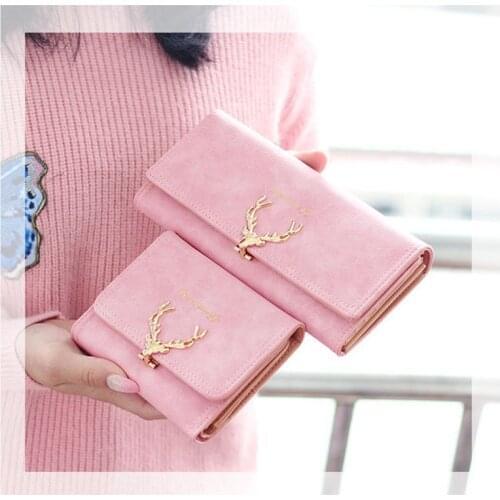 New Fashion Women 's Clutch Portefeuille Wallet Large Capacity Purse Long Short Coin Pocket PU Leather Ladies Designer Wallets