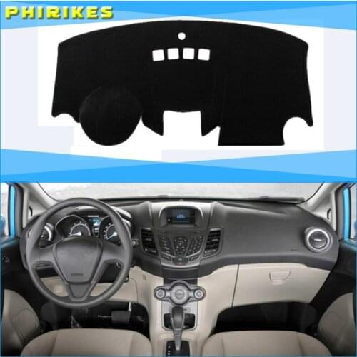 Car dashboard Avoid light pad Instrument platform desk cover Mats Carpets Auto accessories for Ford fiesta st 2009 - 2016