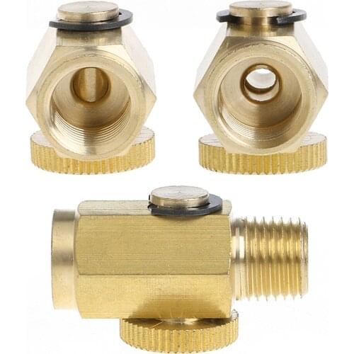 1/4\'\' NPT Brass Compressed Air Pressure ValveInline Regulator Solid Tool Pneumatic Part Air Flow Valve Air Regulating Switch