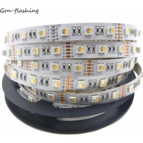 4 colors in 1 led RGBW LED strip DC 24V 12V 5050 smd 60LED/m 5m/Roll Flexible IP 20 LED strip light RGB+White / RGB+Warm White