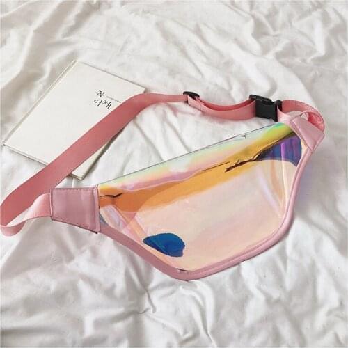 Fashion Women Sport Shoulder Bag Fanny Pack PU Laser Purse Waist Chest Bum Bag