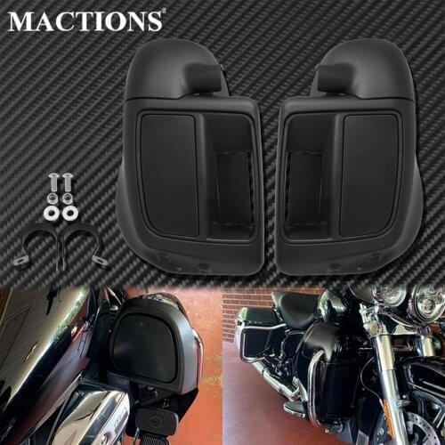Motorcycle Matte Black Lower Leg Warmer Vented Fairing Glove Box For Harley Touring 2014-2020 Road King Street Electra Glide
