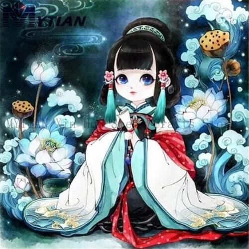 Cartoon Girl Diamond Painting Kit Full Square Round Drill 5D set Anime Figure Mosaic Art Rhinestone Princess Diamond Embroidery