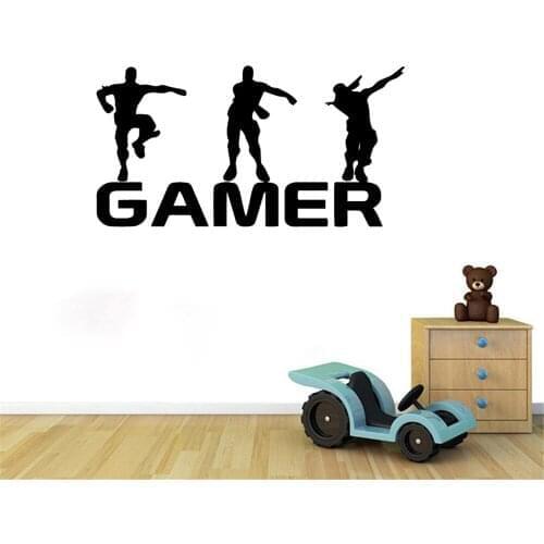 Gamer Sticker Poster Vinyl Wall Stickers For Game Rooms PS4 Battle Royale Xbox Decal Mural Gaming Nursery Bedroom Decor WL2074