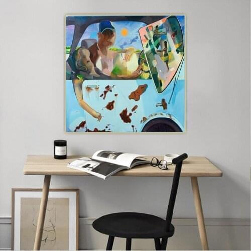 Dana Schutz《How We Would Drive》Canvas Oil Painting Artwork Poster Picture Wall Hanging Decor Home Living Room Decoration