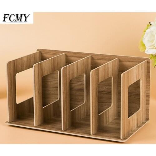 DIY Desktop Bookshelf Storage Shelf Rack Storage Bookshelf on Table Modern Table Desktop Bookcase Save Space for Students