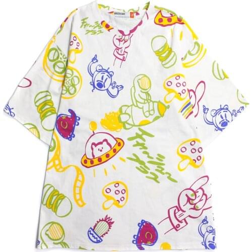 New summer Korean of Harajuku style funny printing all-match loose short-sleeved T-shirt