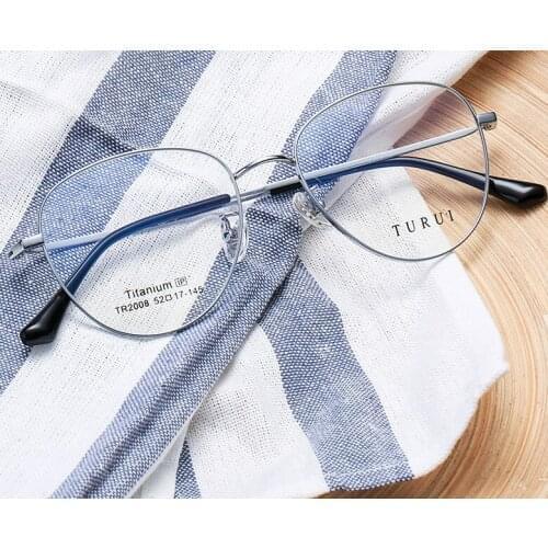 New β Titanium Retro Full Frame Glasses Man Clear Lens Super Light Myopia Customered Women Large Frame Comfortable High Quality