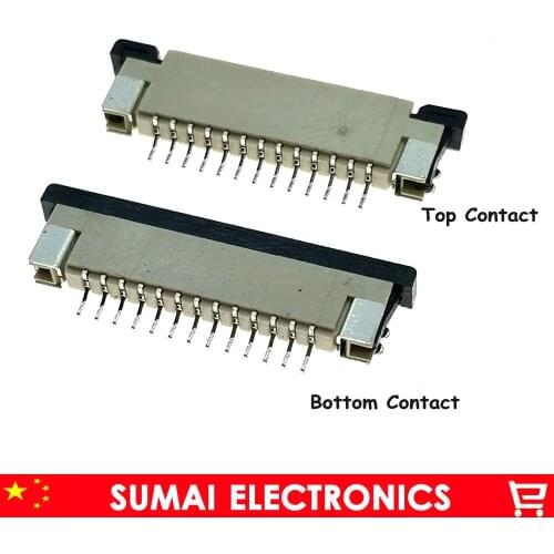 Sample, 13Pin FPC FFC connector socket,13 pin 1.0mm flex cable socket for LCD screen interface.ROHS,13P