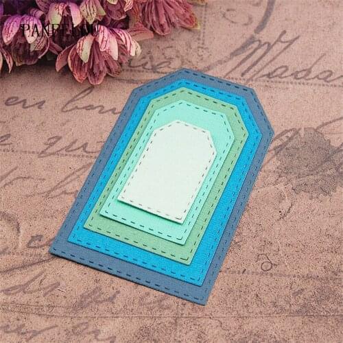 PANFELOU 1lot=5pcs tags metal craft Carbon Steel Cutter paper die cutting dies Scrapbooking/DIY Embossing cards