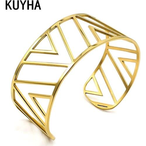 Hollow Style Arm Open Charm Bangle Cuff Bracelets For Women Men Jewellers Simple Bangles Wedding Jewelry Present