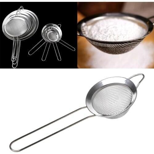 Stainless Steel Wire Fine Mesh Liquid Oil Strainer Flour Colander Sieve Sifter Pastry Baking Tools Kitchen Accessories Tea Sauce