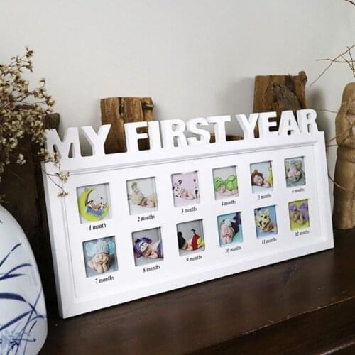 Display frame DIY 0-12 Month Baby Pictures Display Photo Frame Souvenir Growing Memory Gift photo frame baby decorative 2021