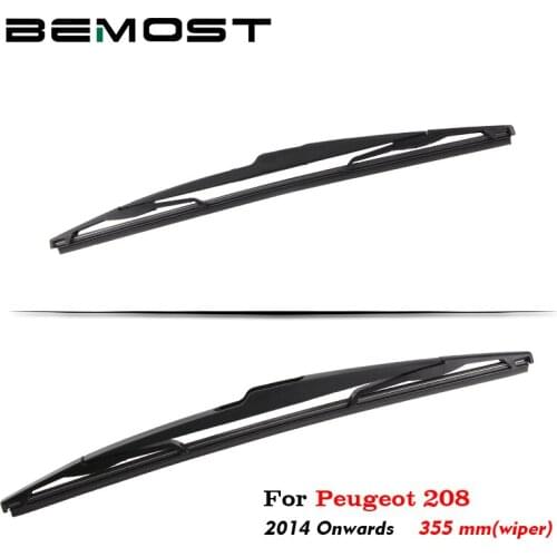 BEMOST Auto Car Rear Windscreen Windshield Wiper Arm Blades Soft Natural Rubber For Peugeot 208 355MM 2014 2015 2016 2017 2018