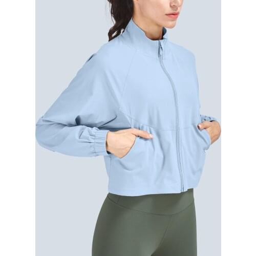 Athletic Sports Jacket Women Zip Long Sleeve Fitness Coat Yoga Shirt Gym Top Activewear Running Workout Clothes Sweatshirts