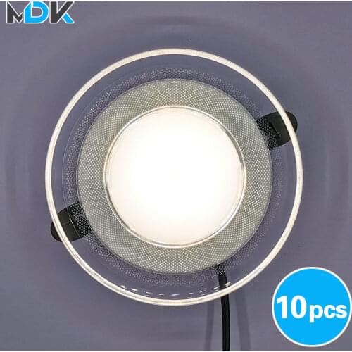10pcs Light guide LED Downlight Round Shape Acrylic Panel Lights Ceiling Recessed Lamps 3W 5W 7W 9W 12W 15W High Brightness