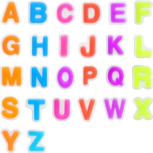 Shoe Decoration Buckle Charms English Accessories bag case DIY Combination Jibz for Bracelets Kids boy girl friend Gifts