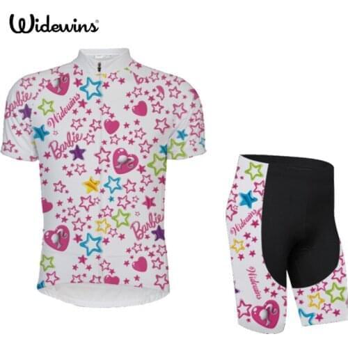 Widewins Women Cycling Clothing 2017 Race Cycling Clothes Short Sleeve Summer MTB Bike Bicycle Jersey Set 5317