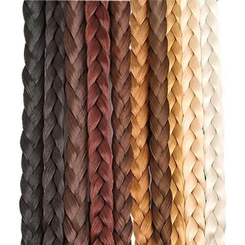 10 Styles Hot Sale Womens Bohemia Braided High Quality Synthetic Hair Plaited Plait Lady Elastic Hairband Hair Styling Tool 2PCS