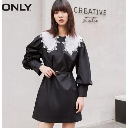 ONLY summer new style doll collar version button design waist slim dress female | 120407039