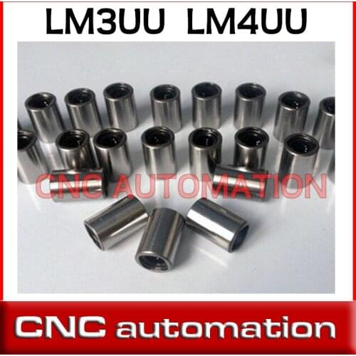 1pc LM3UU 3mmx7mmx10mm LM4UU 4mmx8mmx12mm linear ball bearing bush bushing for 3mm 4mm rod round