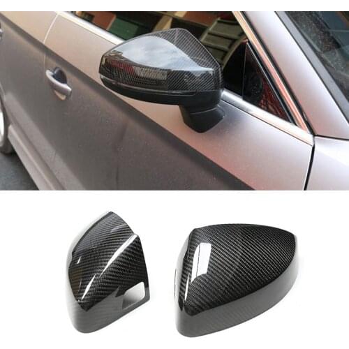 2pcs For Audi A3 S3 8V RS3 2013 2014 2015 2016 2017 2018 2019 Dry Carbon fiber Rear View Mirror Case Cover Car Accessory