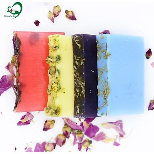 20 Pcs 4 colors Aromatherapy Fragrant Facial Moisturizing Whitening Skin Cleansing Natural Petal Essential Oil Handmade Soap