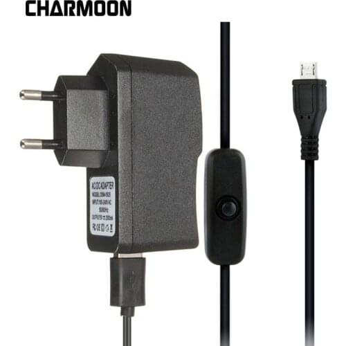 For Raspberry Pi 3 AC Power Supply 5V 2.5A USB Charger Adapter/ ON Off Switch Micro USB Cable For Raspberry Pi 3 Model B B+ Plus