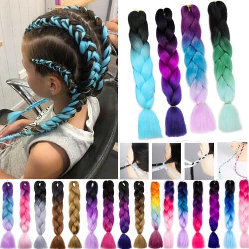 Black Star Hair Ombre Jumbo Braiding Hair Extensions 24inch Twist Braids Synthetic Hair Fiber for Twist Braiding Hair Extension