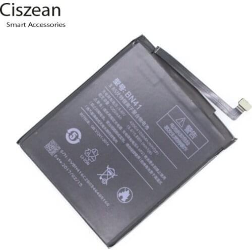 Ciszean 5PCS 4100mAh BN41 Replacement Battery For Xiaomi Redmi Note 4 MTK Helio X20 Redmi Note 4X Pro Batteries