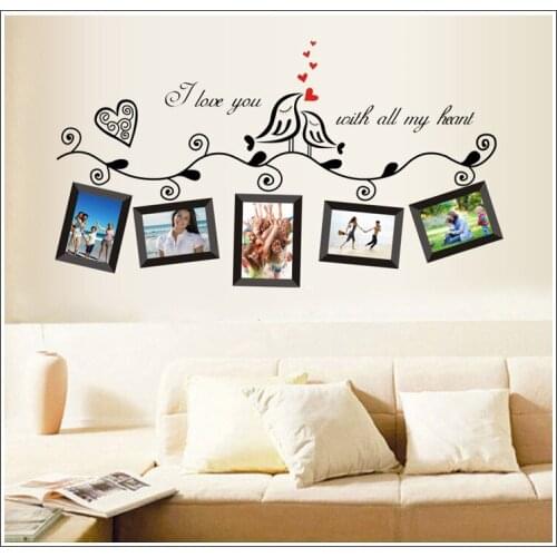 PVC Decorative Photo Frame Stickers Sofa Glass Window Living Room Decoration Wall Stickers