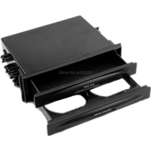 Double Din Radio Pocket Drink-Cup Holder + Storage Box For Universal Car truck Dropshipping