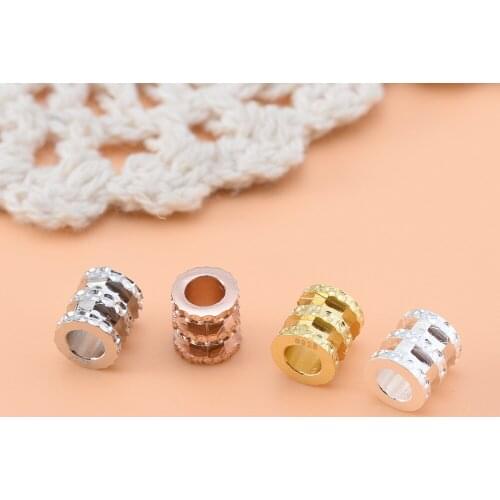 925 Sterling Silver Faceted Bead Little Waist Bead Pendant DIY Bracelet Necklace Charm Accessories