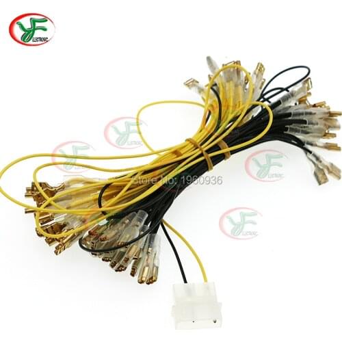 5V 12V illuminated light bulb Cable with 6.3mm quick connector and MOLEX style connector for Arcade joystick DIY /LED Button