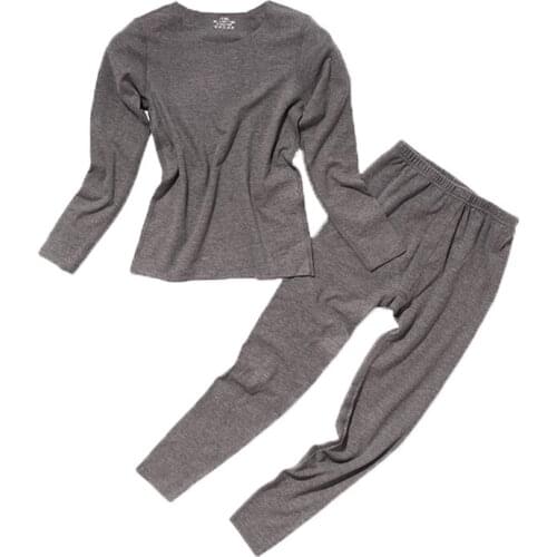 Kids Long Johns Autumn Winter Boys Girls Underwear Sets Skin Warm Smooth Cotton Solid Color Childrens Clothing Sets Teenagers