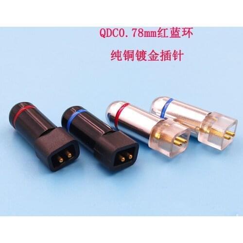 2 pcs Red and blue ring alloy 0.78mm headphone diy notch gold-plated pin for ue11pro ue18pro 10pro 7pro 4pro UE5