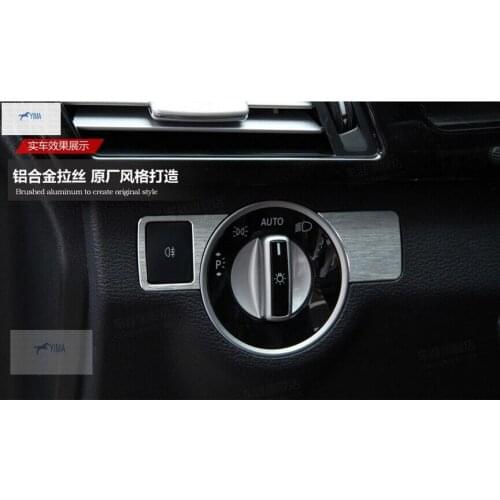 Lapetus Car Styling LOW-Equipment Metal Head Light Lamp Switch Button Frame Trim For Mercedes - Benz GLA X156 2014 2015