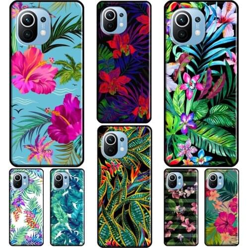 Summer tropical pattern For POCO X3 Pro F2 F3 M3 Case For Xiaomi Mi 11 Pro 10T 9T Mi 9 A3 Note 10 Lite Back Cover
