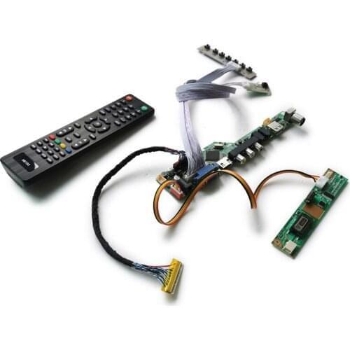 LVDS 30-Pin VGA+AV+USB kit 1CCFL For LTD154EX0C/LTD154EX0V/LTD154LX0S/LT141DEVEP00 screen LCD display drive board 1280*800