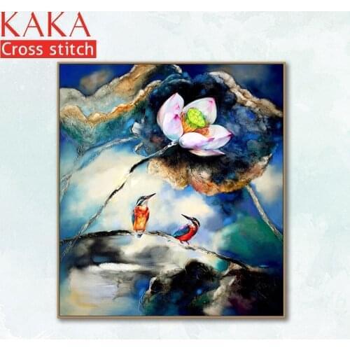 Cross stitch kits,Embroidery needlework sets with printed pattern,11CT-canvas for Home Decor Painting,Animals Full NCKA091