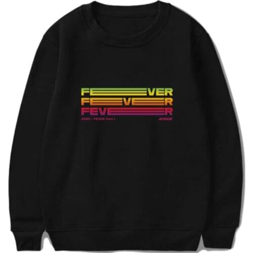 New Arrival K POP Kpop Sweatshirts Ateez Mini Concert Zero Fever Part 1 Same Printing O Neck Pullover Hoodies Unisex K-pop Hoody