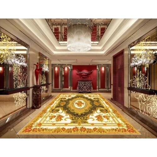 The New vinyl flooring Marble mosaic wallpaper living room bedroom bathroom 3d floor painting photo wall murals