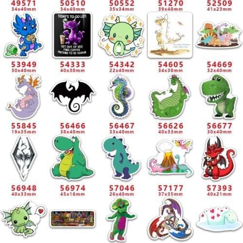 DIY Craft Supplies Sewing Accessories Cartoon Dinosaur Printed Planar Resins Mold 10 Pieces. PR-49571