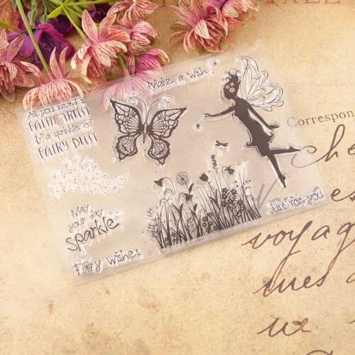 Fairy Butterfly Clear Stamp Transparent Seal DIY Scrapbooking Card Making Clear Silicone Stamp Crafts Supplies New Stamps 2021